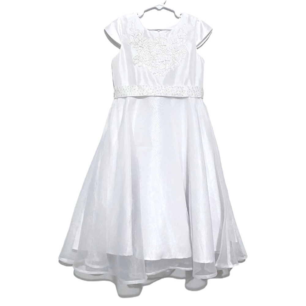 Isobella & Chloe Formal Wedding Communion Special Occasion Dress White Girl’s 6X